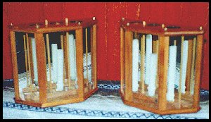Three Candle Mantel Lanterns